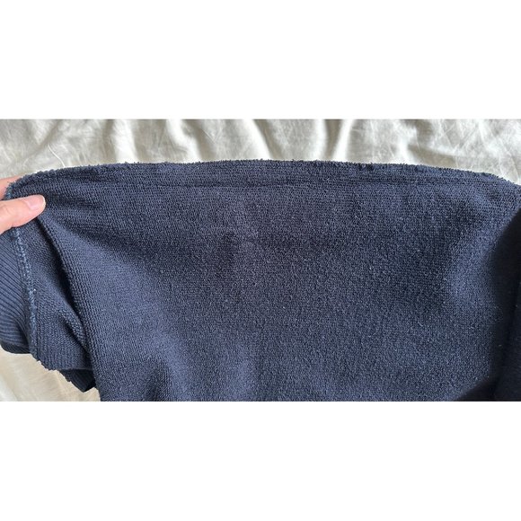 Thom Browne Navy Classic Loopback Tonal 4 Bar Sweater Dress Sweatshirt Terry 40 - Picture 14 of 15